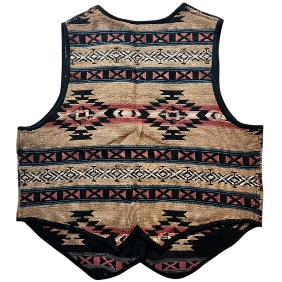 Vintage New Identity Western Canvas Aztec Vest Size Medium - Picture 2 of 4